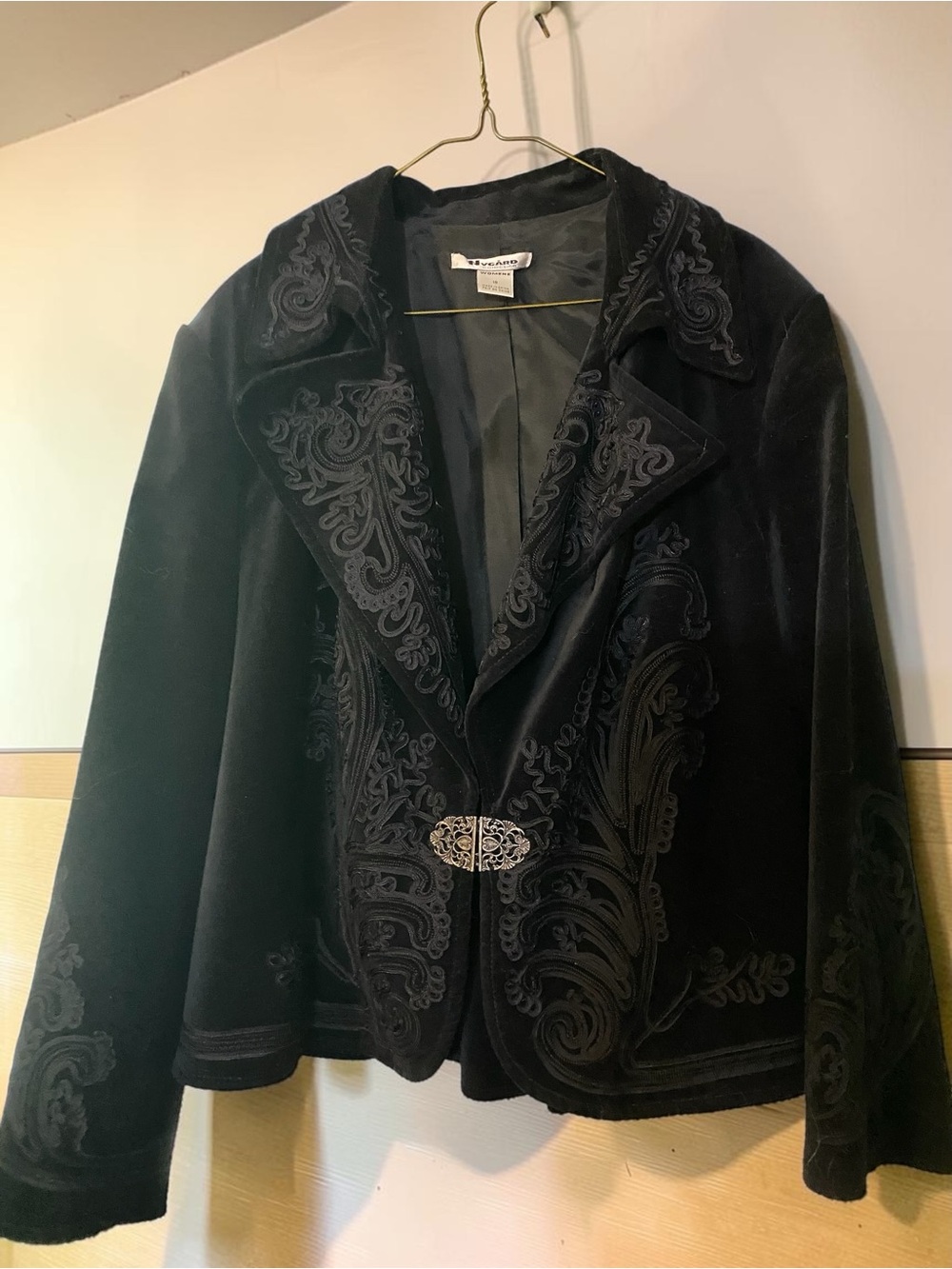 Black Velvet Embroidered Jacket